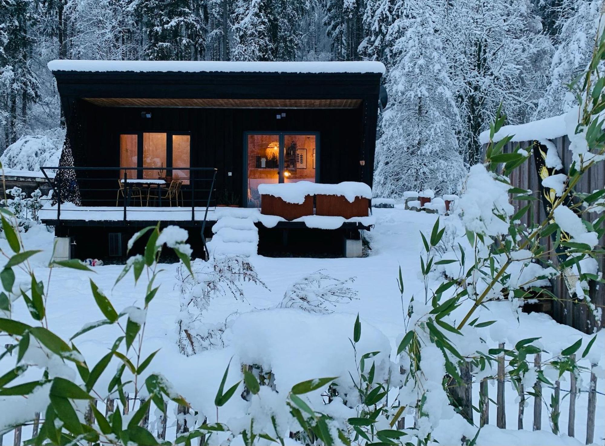 Hjem - Tiny Homes Direkt Am Wald Zwischen Allgaeu & Bodensee Bergatreute Exterior foto